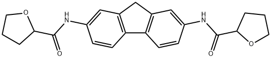 N-[7-(oxolane-2-carbonylamino)-9H-fluoren-2-yl]oxolane-2-carboxamide 结构式