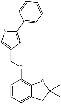 4-[(2,2-dimethyl-3H-1-benzofuran-7-yl)oxymethyl]-2-phenyl-1,3-thiazole,893773-91-6,结构式