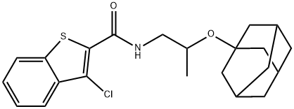 N-[2-(1-adamantyloxy)propyl]-3-chloro-1-benzothiophene-2-carboxamide,893774-59-9,结构式