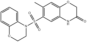 6-(2,3-dihydro-1,4-benzoxazin-4-ylsulfonyl)-7-methyl-4H-1,4-benzoxazin-3-one,893774-95-3,结构式