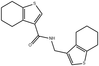 N-(4,5,6,7-tetrahydro-1-benzothiophen-3-ylmethyl)-4,5,6,7-tetrahydro-1-benzothiophene-3-carboxamide Structure