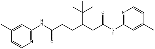 3-tert-butyl-N,N'-bis(4-methylpyridin-2-yl)hexanediamide Structure