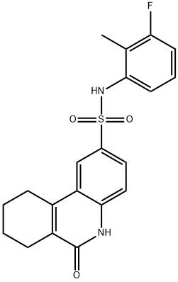 N-(3-fluoro-2-methylphenyl)-6-oxo-7,8,9,10-tetrahydro-5H-phenanthridine-2-sulfonamide Struktur