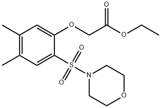 ethyl 2-(4,5-dimethyl-2-morpholin-4-ylsulfonylphenoxy)acetate Structure