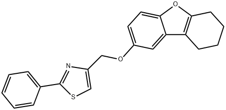 2-phenyl-4-(6,7,8,9-tetrahydrodibenzofuran-2-yloxymethyl)-1,3-thiazole Structure