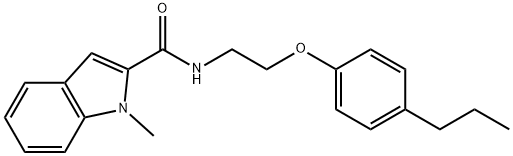 1-methyl-N-[2-(4-propylphenoxy)ethyl]indole-2-carboxamide Structure