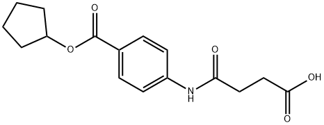 4-(4-cyclopentyloxycarbonylanilino)-4-oxobutanoic acid 化学構造式