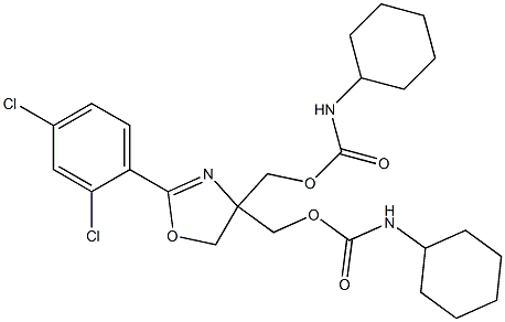 [4-(cyclohexylcarbamoyloxymethyl)-2-(2,4-dichlorophenyl)-5H-1,3-oxazol-4-yl]methyl N-cyclohexylcarbamate Structure