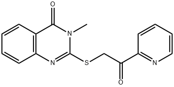 3-methyl-2-(2-oxo-2-pyridin-2-ylethyl)sulfanylquinazolin-4-one Struktur
