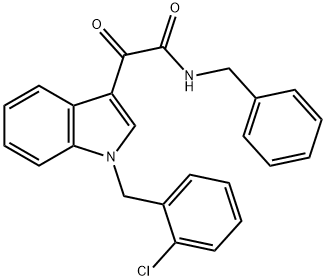 N-benzyl-2-[1-[(2-chlorophenyl)methyl]indol-3-yl]-2-oxoacetamide Structure