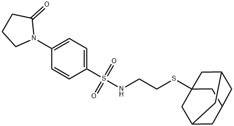 N-[2-(1-adamantylsulfanyl)ethyl]-4-(2-oxopyrrolidin-1-yl)benzenesulfonamide Structure