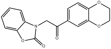3-[2-(2,3-dihydro-1,4-benzodioxin-6-yl)-2-oxoethyl]-1,3-benzoxazol-2-one 化学構造式