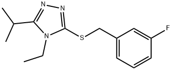 4-ethyl-3-[(3-fluorophenyl)methylsulfanyl]-5-propan-2-yl-1,2,4-triazole Structure