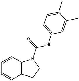 N-(3,4-dimethylphenyl)-2,3-dihydroindole-1-carboxamide Structure