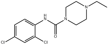 N-(2,4-dichlorophenyl)-4-ethylpiperazine-1-carboxamide Struktur