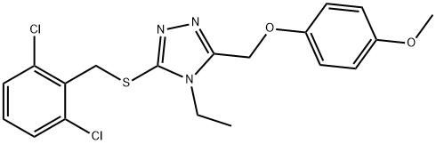 894327-63-0 3-[(2,6-dichlorophenyl)methylsulfanyl]-4-ethyl-5-[(4-methoxyphenoxy)methyl]-1,2,4-triazole