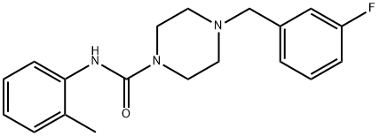 4-[(3-fluorophenyl)methyl]-N-(2-methylphenyl)piperazine-1-carboxamide Structure