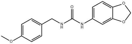 1-(1,3-benzodioxol-5-yl)-3-[(4-methoxyphenyl)methyl]urea Structure
