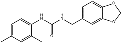 1-(1,3-benzodioxol-5-ylmethyl)-3-(2,4-dimethylphenyl)urea Structure