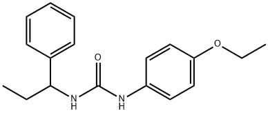 1-(4-ethoxyphenyl)-3-(1-phenylpropyl)urea Struktur