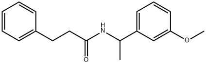 N-[1-(3-methoxyphenyl)ethyl]-3-phenylpropanamide 结构式