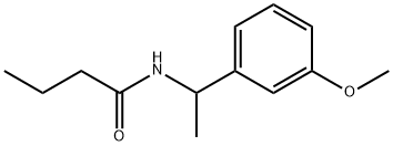 N-[1-(3-methoxyphenyl)ethyl]butanamide 化学構造式