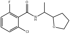 2-chloro-6-fluoro-N-[1-(oxolan-2-yl)ethyl]benzamide 化学構造式