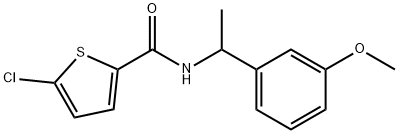 5-chloro-N-[1-(3-methoxyphenyl)ethyl]thiophene-2-carboxamide,894657-31-9,结构式
