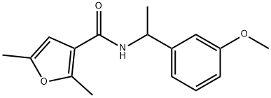 N-[1-(3-methoxyphenyl)ethyl]-2,5-dimethylfuran-3-carboxamide,894657-79-5,结构式