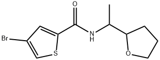 4-bromo-N-[1-(oxolan-2-yl)ethyl]thiophene-2-carboxamide 结构式