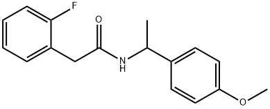 2-(2-fluorophenyl)-N-[1-(4-methoxyphenyl)ethyl]acetamide Structure