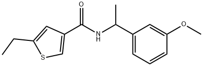 5-ethyl-N-[1-(3-methoxyphenyl)ethyl]thiophene-3-carboxamide Structure