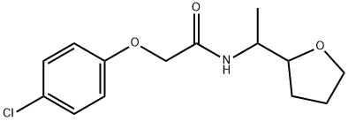 2-(4-chlorophenoxy)-N-[1-(oxolan-2-yl)ethyl]acetamide Struktur