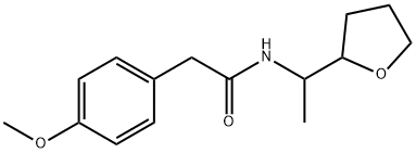 2-(4-methoxyphenyl)-N-[1-(oxolan-2-yl)ethyl]acetamide Structure