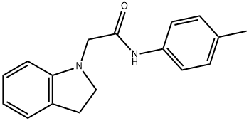 2-(2,3-dihydroindol-1-yl)-N-(4-methylphenyl)acetamide Structure