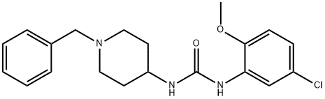 1-(1-benzylpiperidin-4-yl)-3-(5-chloro-2-methoxyphenyl)urea Struktur