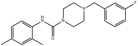 N-(2,4-dimethylphenyl)-4-[(3-fluorophenyl)methyl]piperazine-1-carboxamide Structure