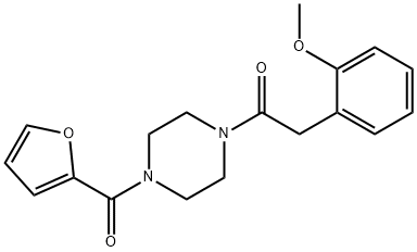 1-[4-(furan-2-carbonyl)piperazin-1-yl]-2-(2-methoxyphenyl)ethanone Structure