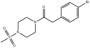 2-(4-bromophenyl)-1-(4-methylsulfonylpiperazin-1-yl)ethanone Structure