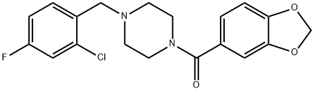 1,3-benzodioxol-5-yl-[4-[(2-chloro-4-fluorophenyl)methyl]piperazin-1-yl]methanone|