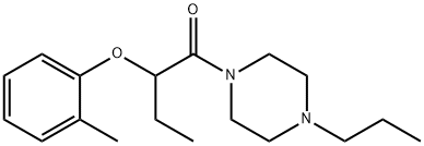 2-(2-methylphenoxy)-1-(4-propylpiperazin-1-yl)butan-1-one 化学構造式