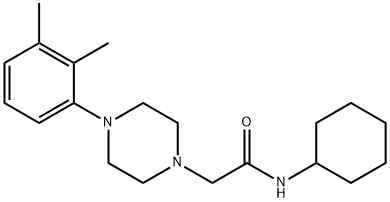 N-cyclohexyl-2-[4-(2,3-dimethylphenyl)piperazin-1-yl]acetamide,896204-04-9,结构式