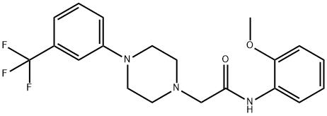 N-(2-methoxyphenyl)-2-[4-[3-(trifluoromethyl)phenyl]piperazin-1-yl]acetamide Structure