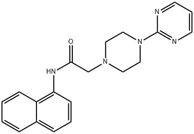 N-naphthalen-1-yl-2-(4-pyrimidin-2-ylpiperazin-1-yl)acetamide Structure