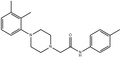 2-[4-(2,3-dimethylphenyl)piperazin-1-yl]-N-(4-methylphenyl)acetamide 结构式