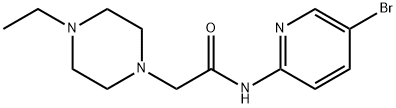 N-(5-bromopyridin-2-yl)-2-(4-ethylpiperazin-1-yl)acetamide 化学構造式