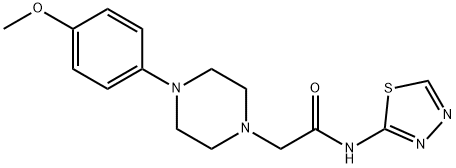 2-[4-(4-methoxyphenyl)piperazin-1-yl]-N-(1,3,4-thiadiazol-2-yl)acetamide,896228-97-0,结构式