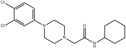 N-cyclohexyl-2-[4-(3,4-dichlorophenyl)piperazin-1-yl]acetamide Structure