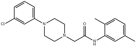 2-[4-(3-chlorophenyl)piperazin-1-yl]-N-(2,5-dimethylphenyl)acetamide Structure