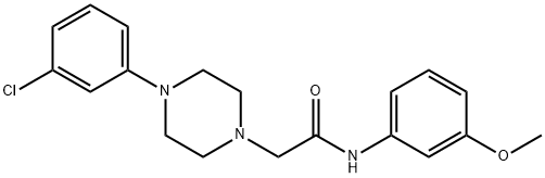 2-[4-(3-chlorophenyl)piperazin-1-yl]-N-(3-methoxyphenyl)acetamide Structure